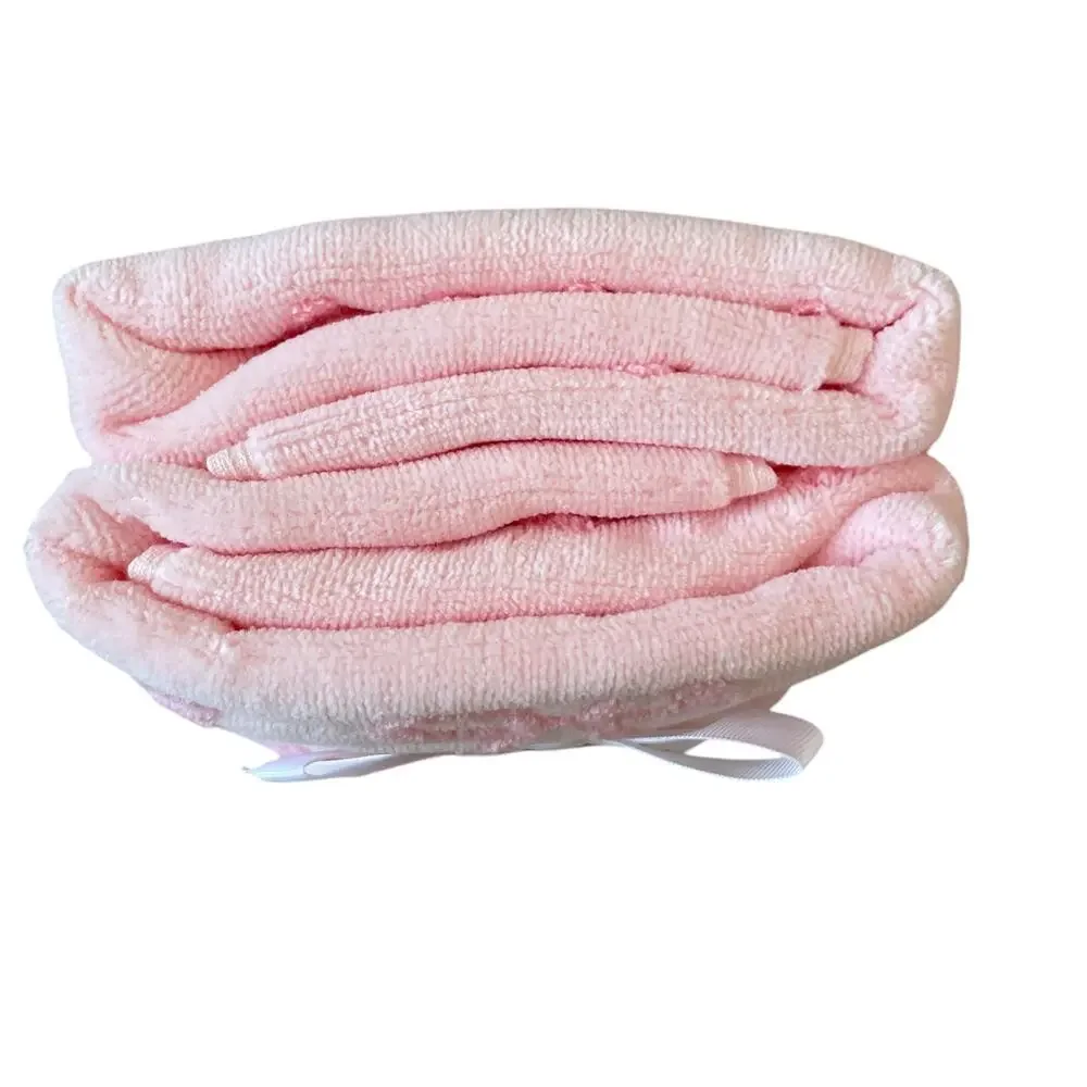 Caro Home Pink Bow Cotton Hand Towels 18x28 Set of 2
